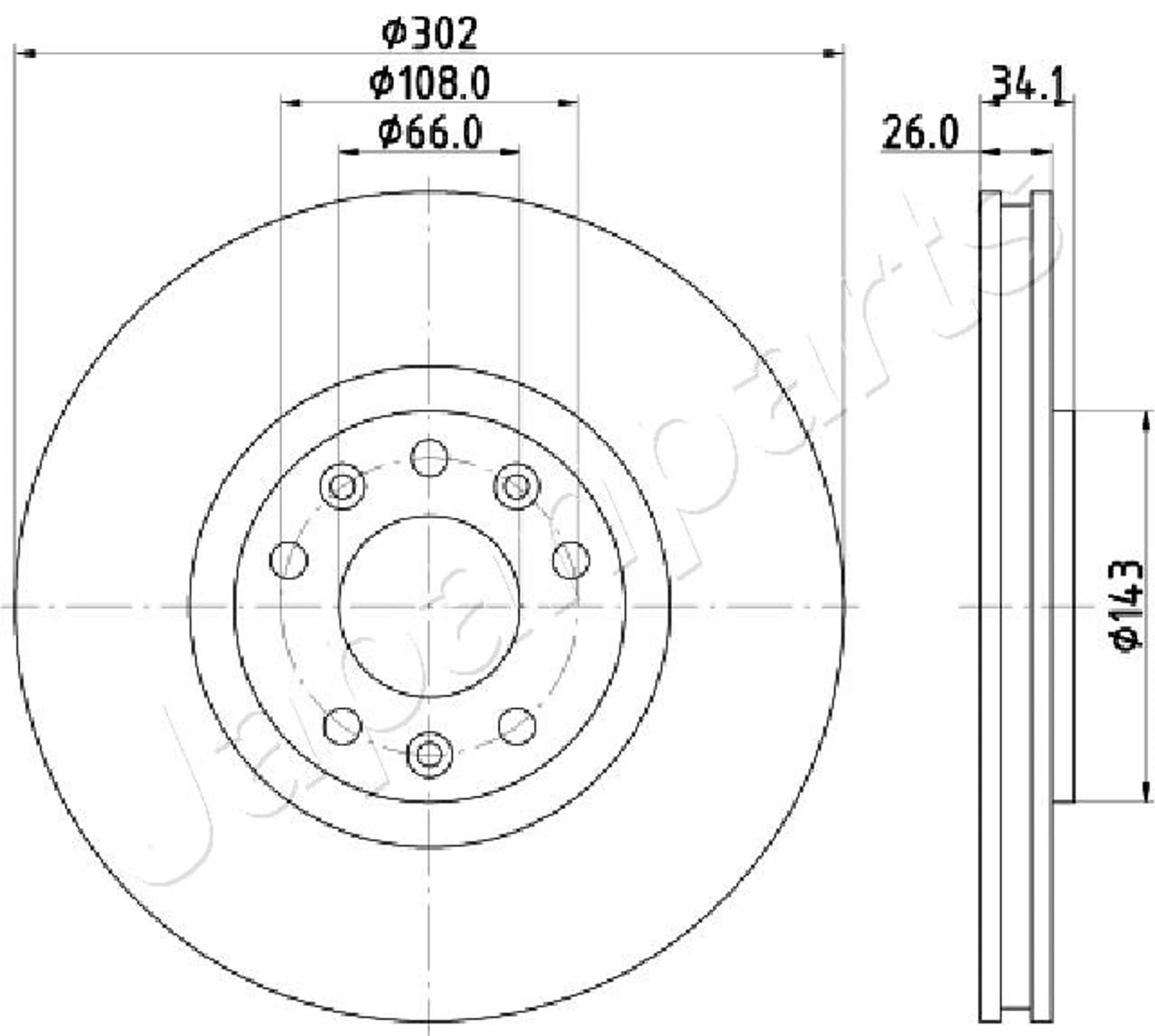 DISCO DE FRENO EJE DELANTERO