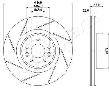 DISCO DE FRENO EJE DELANTERO