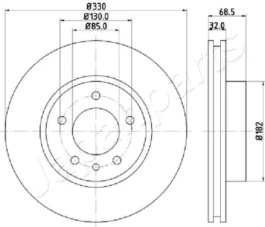 DISCO DE FRENO EJE DELANTERO
