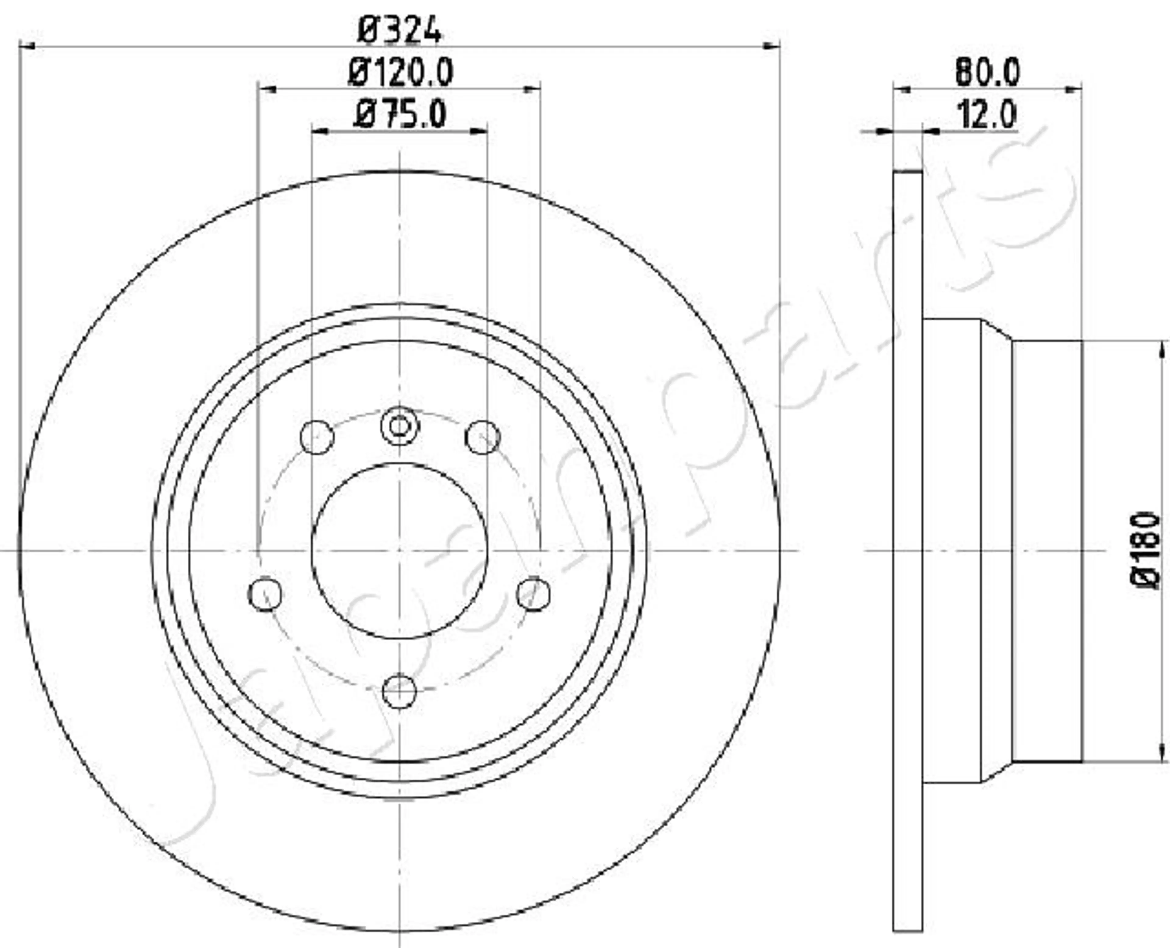 DISCO DE FRENO EJE DELANTERO