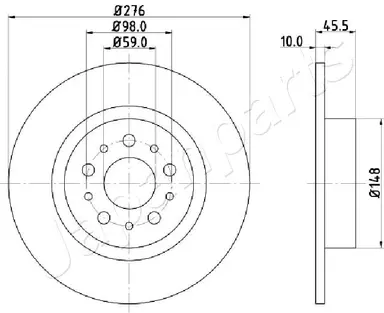DISCO DE FRENO EJE DELANTERO
