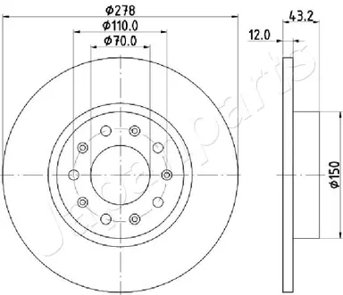 DISCO DE FRENO EJE DELANTERO