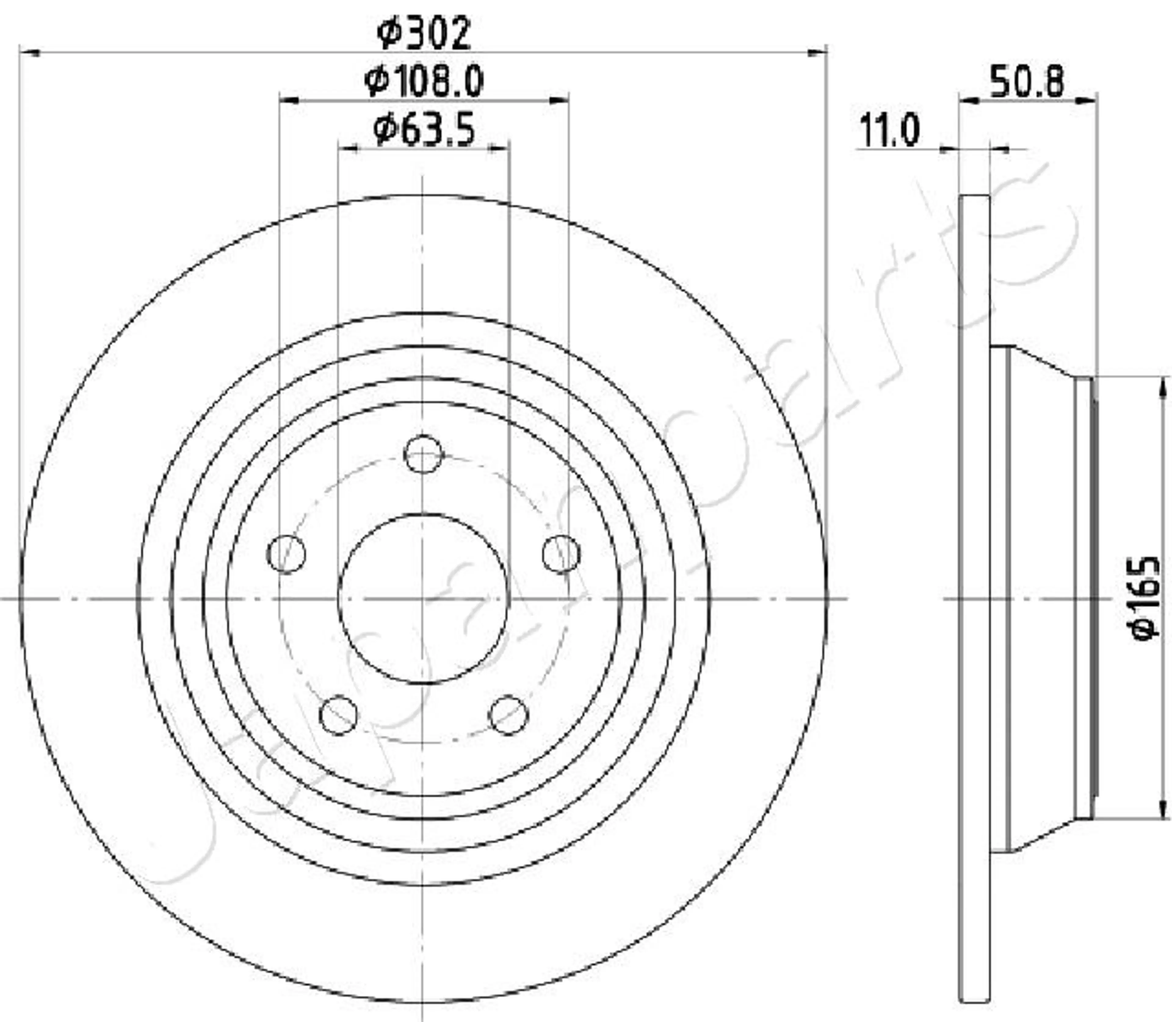 DISCO DE FRENO EJE DELANTERO