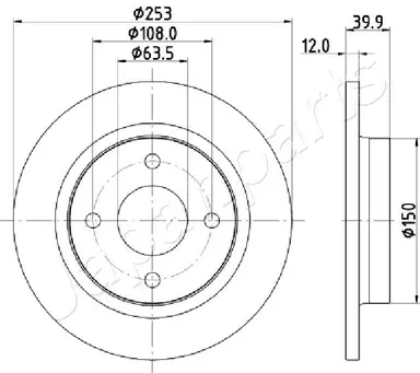 DISCO DE FRENO EJE DELANTERO
