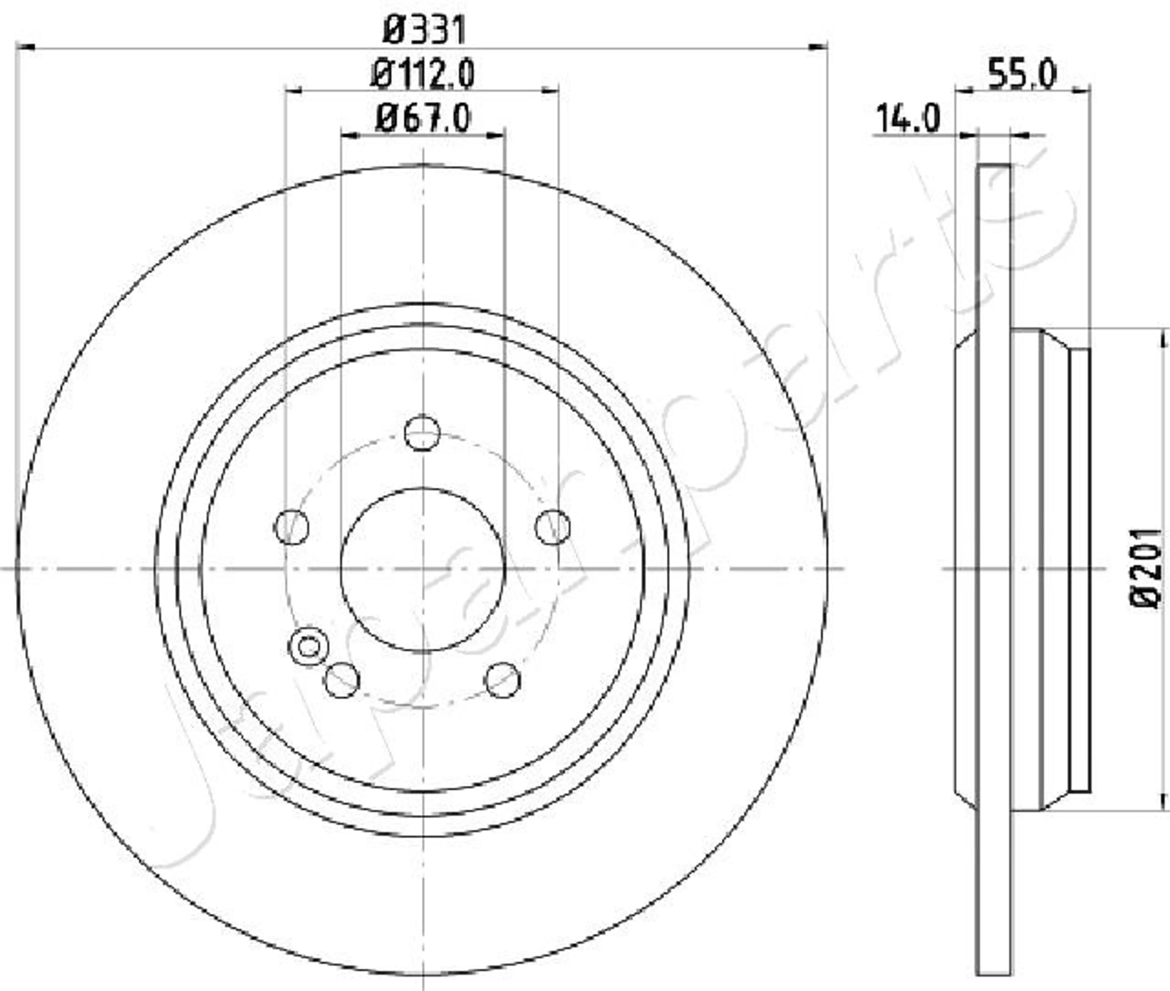 DISCO DE FRENO EJE DELANTERO
