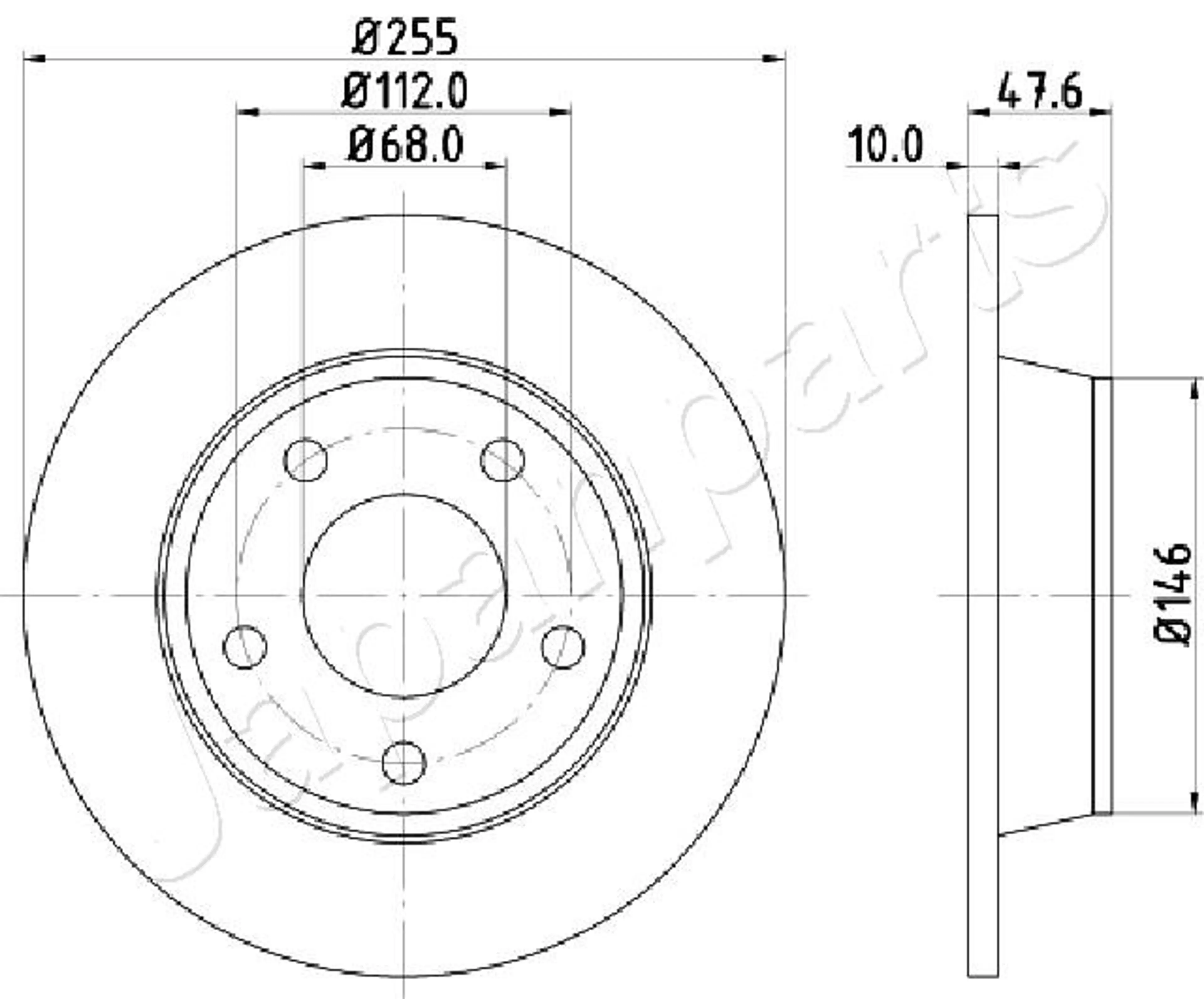 DISCO DE FRENO EJE DELANTERO