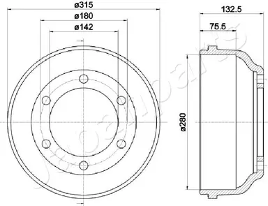 TAMBOR DE FRENO EJE DELANTERO