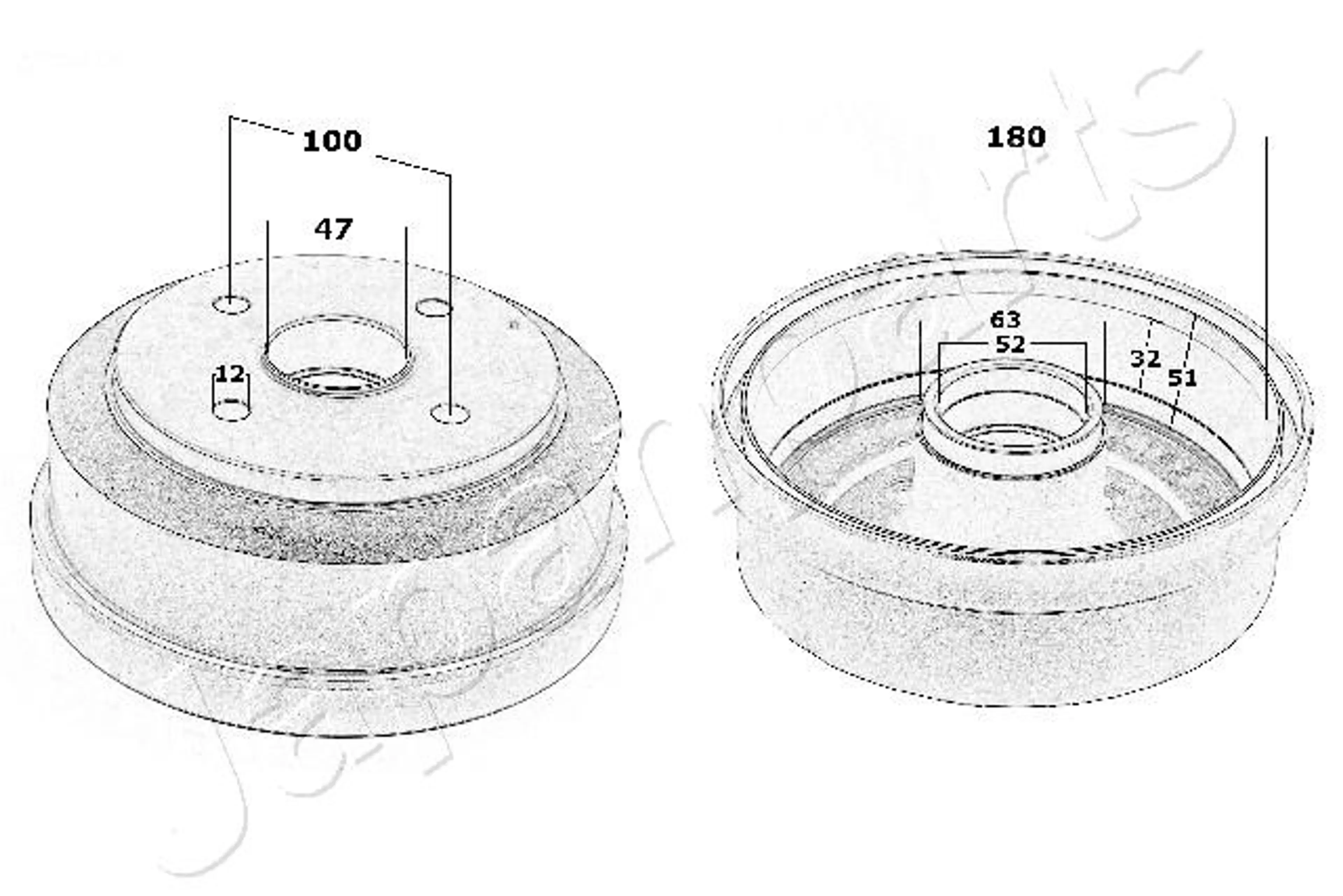 TAMBOR DE FRENO EJE TRASERO